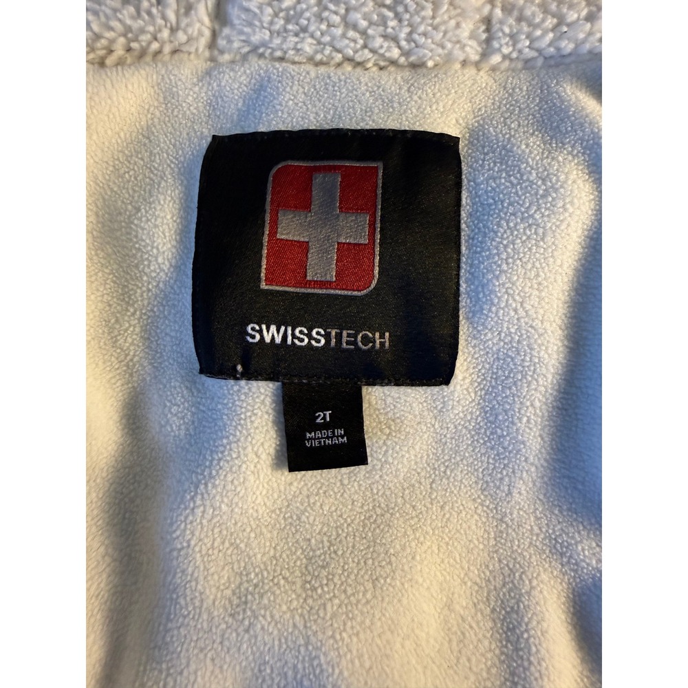 Swiss Tech Toddler Girls Metallic Rose Gold Puffer Jacket Sherpa Lined Size 2T - Picture 3 of 4